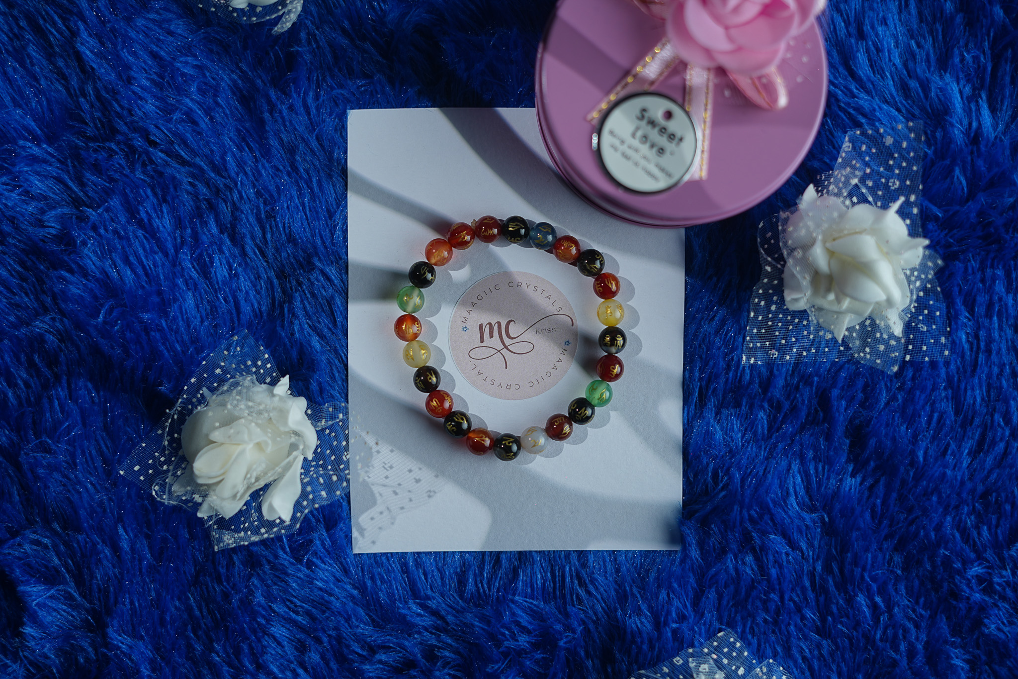 Seven Chakra + Om Mani Padme Hum Bracelet