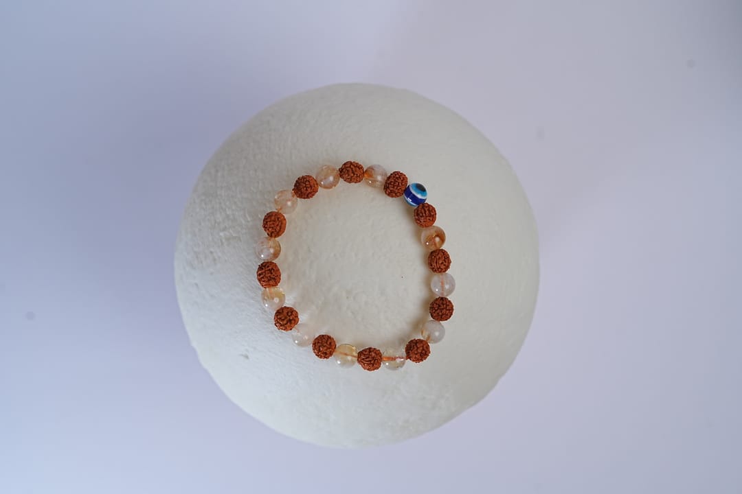 Citrine Rudraksha Crystal Bracelet thumbnail 2
