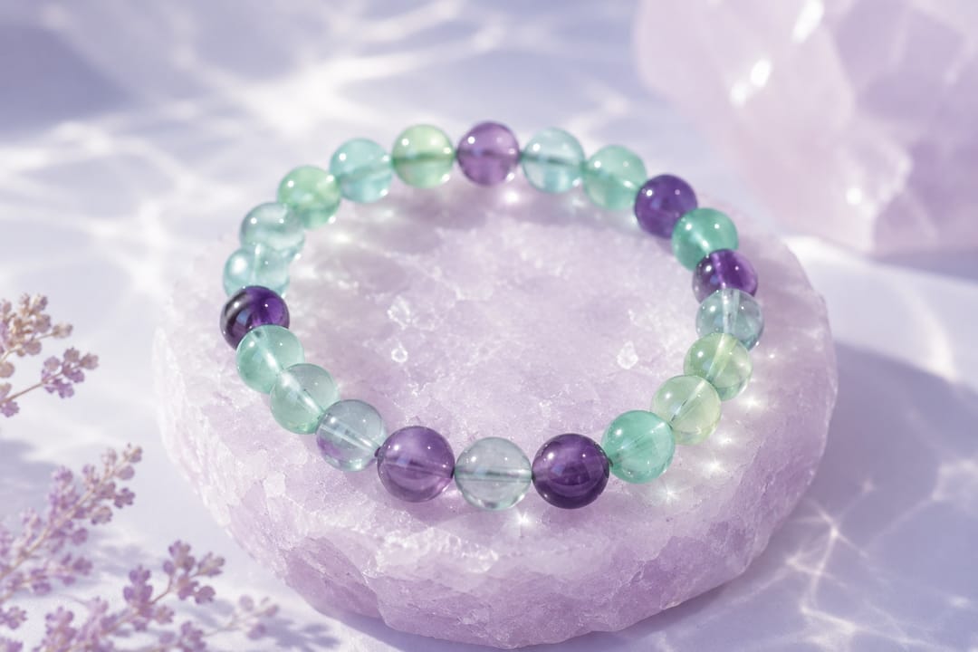 Multi-Fluorite Bracelet (Rainbow Fluorite) Bracelet