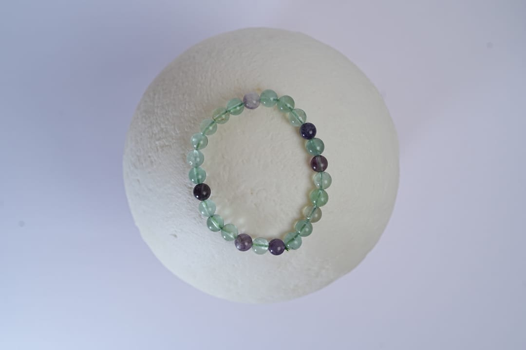 Multi-Fluorite Bracelet (Rainbow Fluorite) Bracelet thumbnail 3