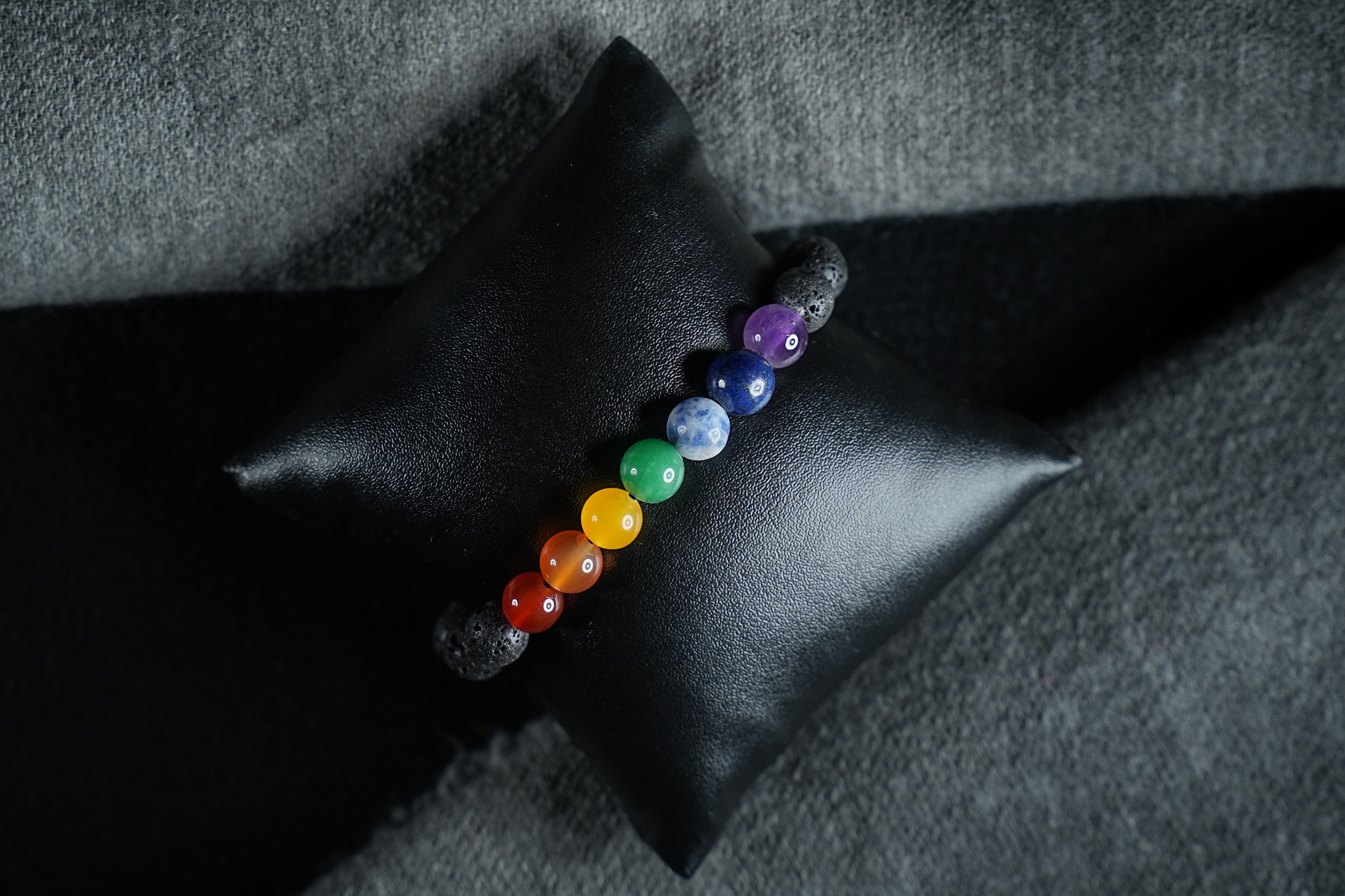 Lava Seven Chakra Crystal Bracelet thumbnail 3