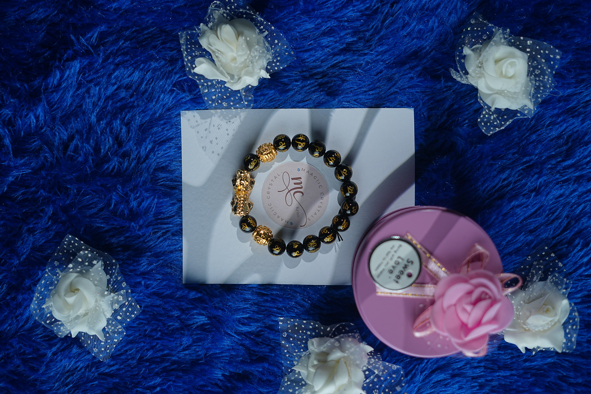 Pixu Om Mani Padmeham Crystal Bracelet thumbnail 2