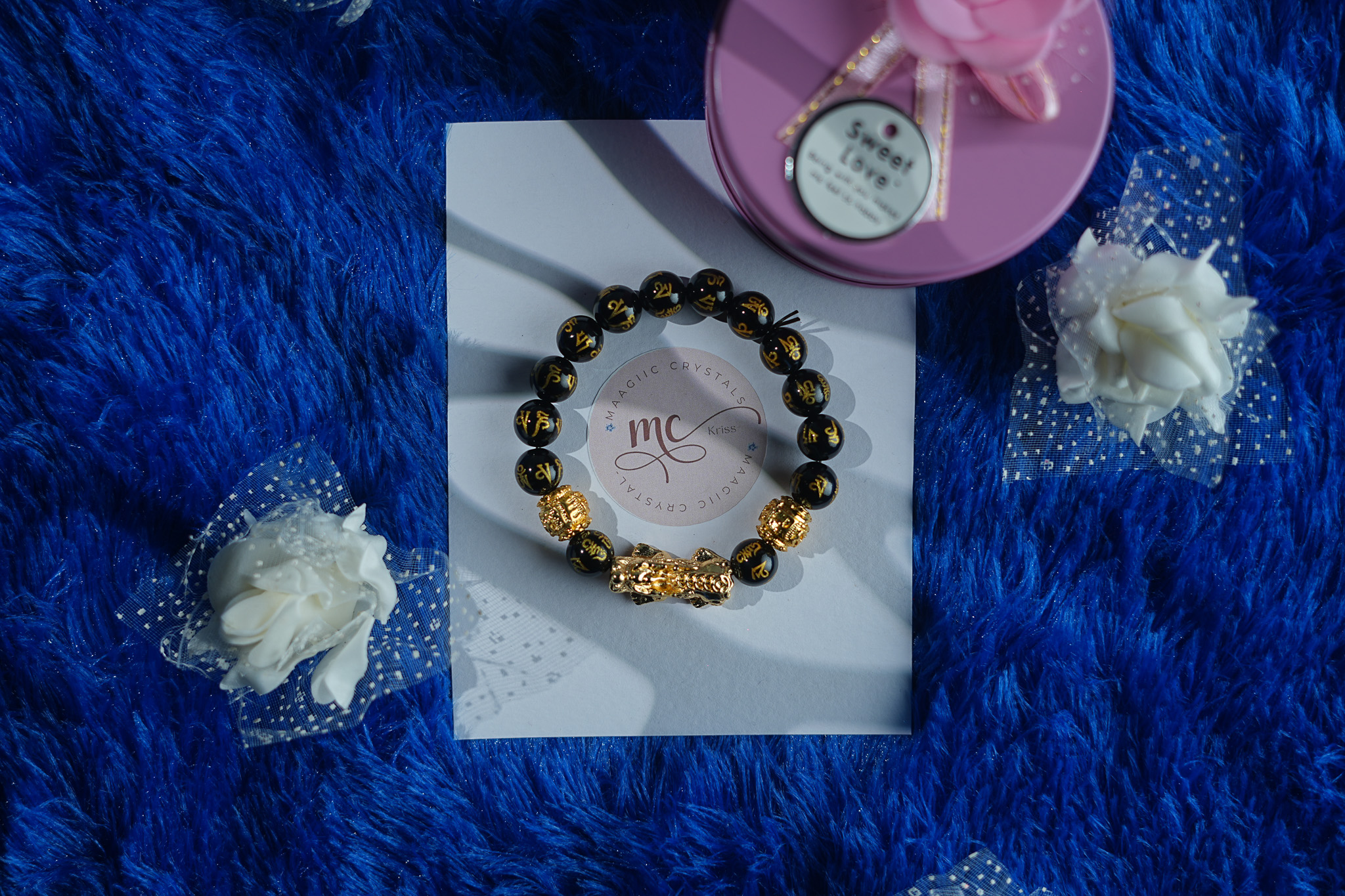 Pixu Om Mani Padmeham Crystal Bracelet