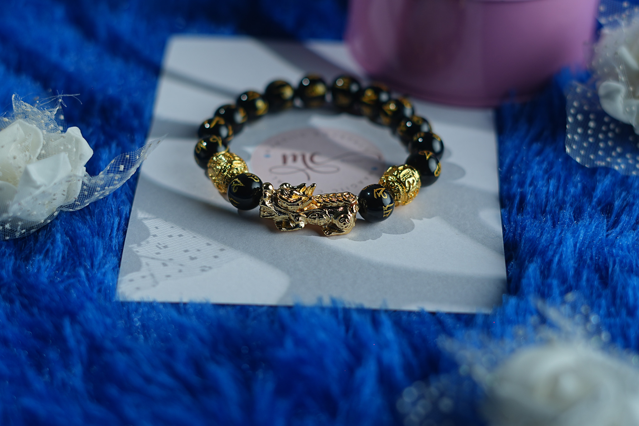 Pixu Om Mani Padmeham Crystal Bracelet thumbnail 6