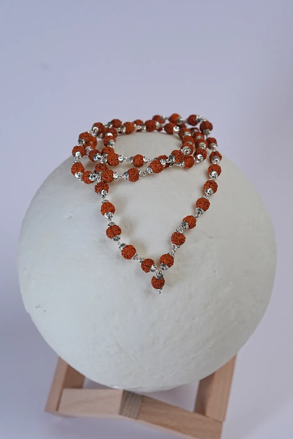 Silver Rudraksha Mala
