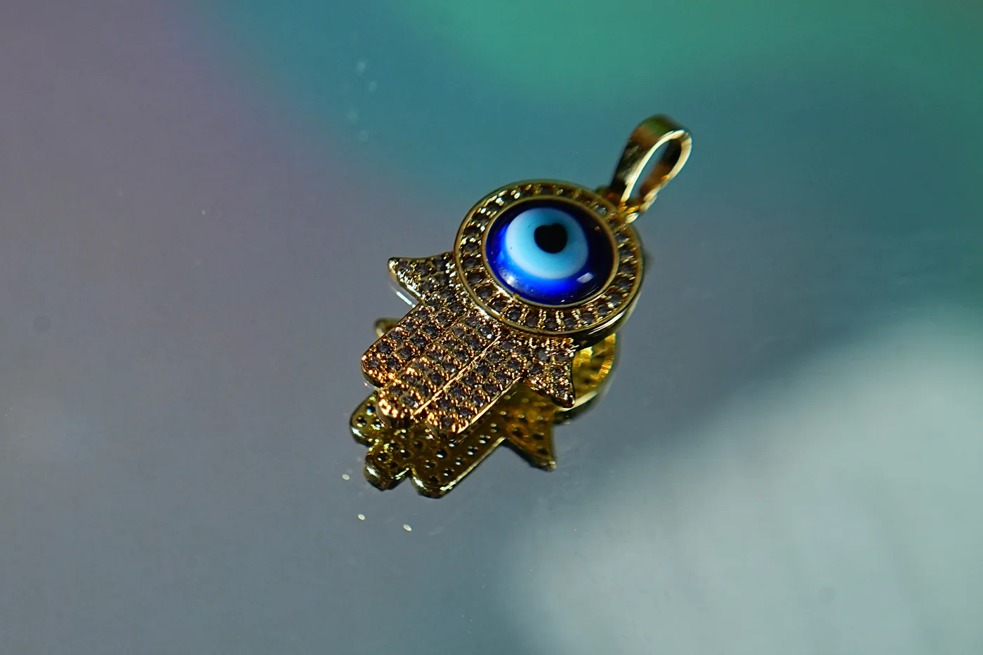 Hamsa Evil Eye Pendant thumbnail 2