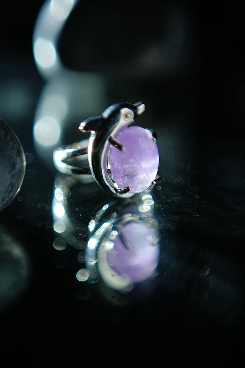 Amethyst Dolphin Ring thumbnail 2