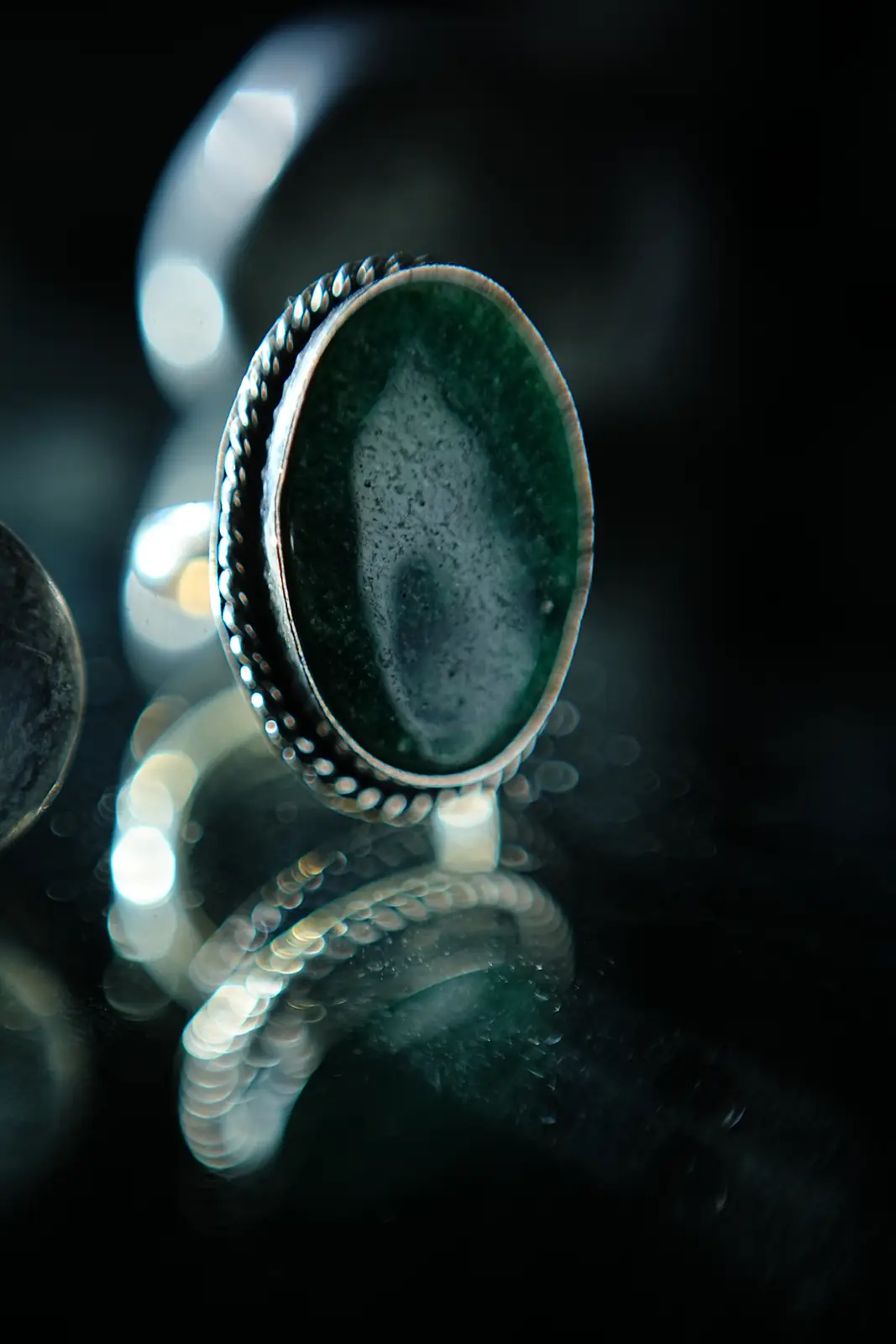 Green Aventurine Oval Ring thumbnail 3