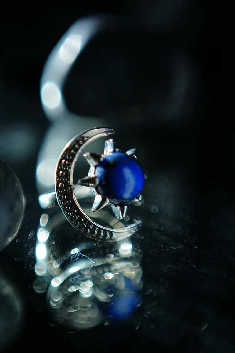 Lapis Lazuli Half Moon Ring thumbnail 3