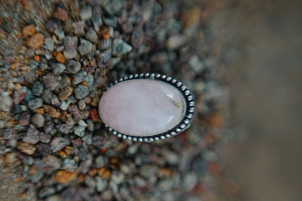Rose Quartz Oval Ring