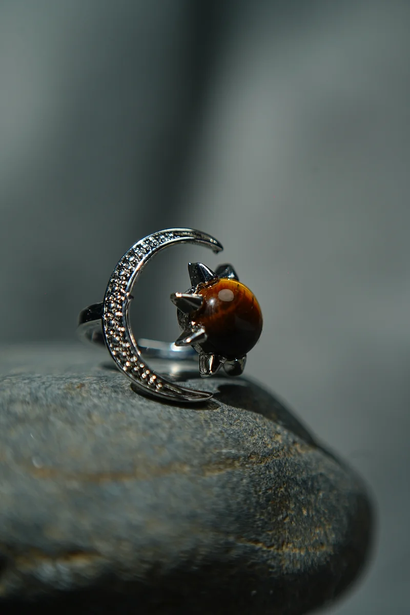Tiger Eye Half Moon Ring thumbnail 3
