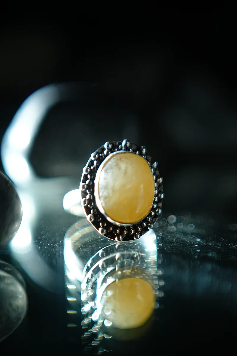 Yellow Calcite Ring thumbnail 3