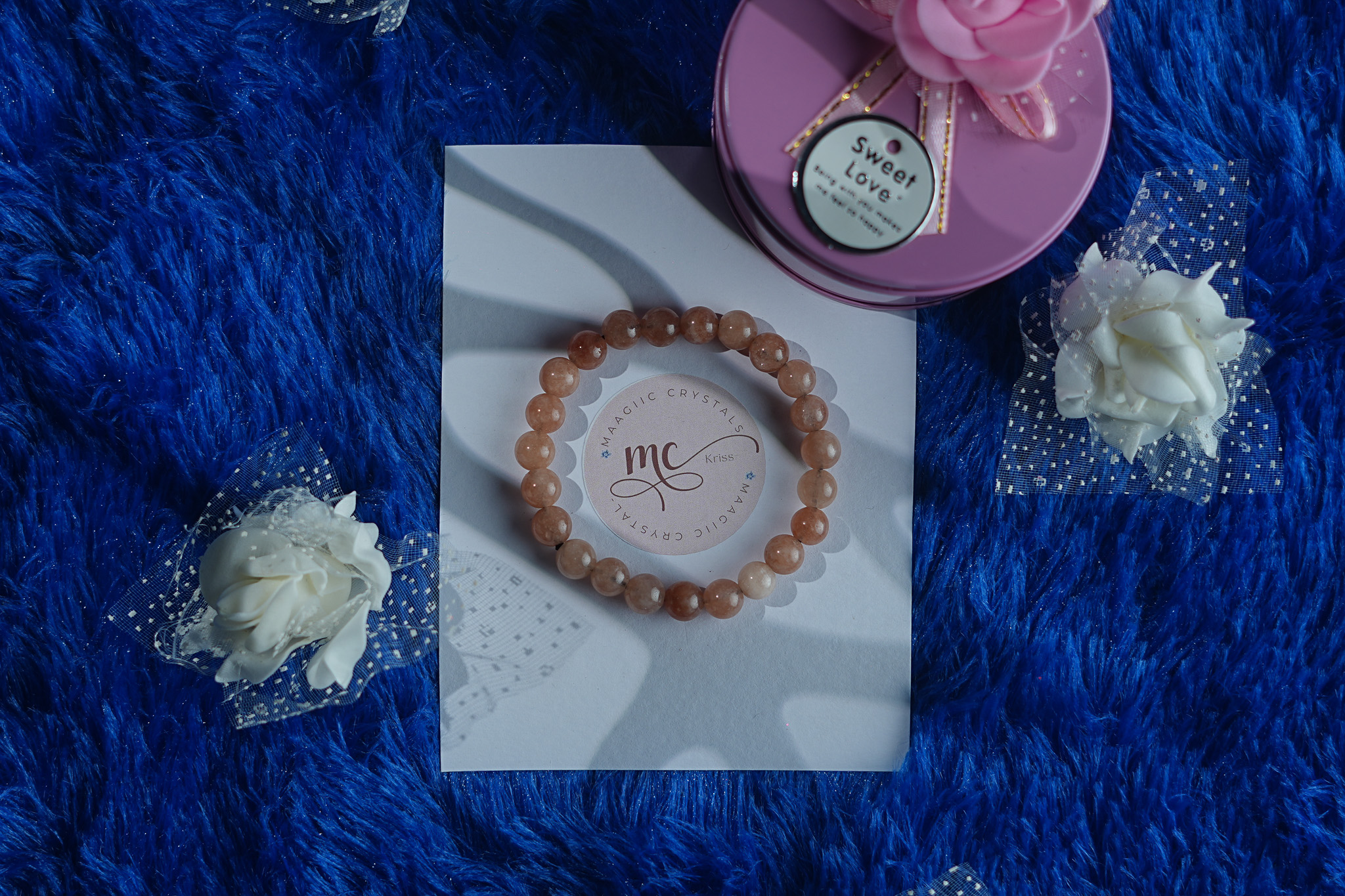 Peach Moonstone Bracelet