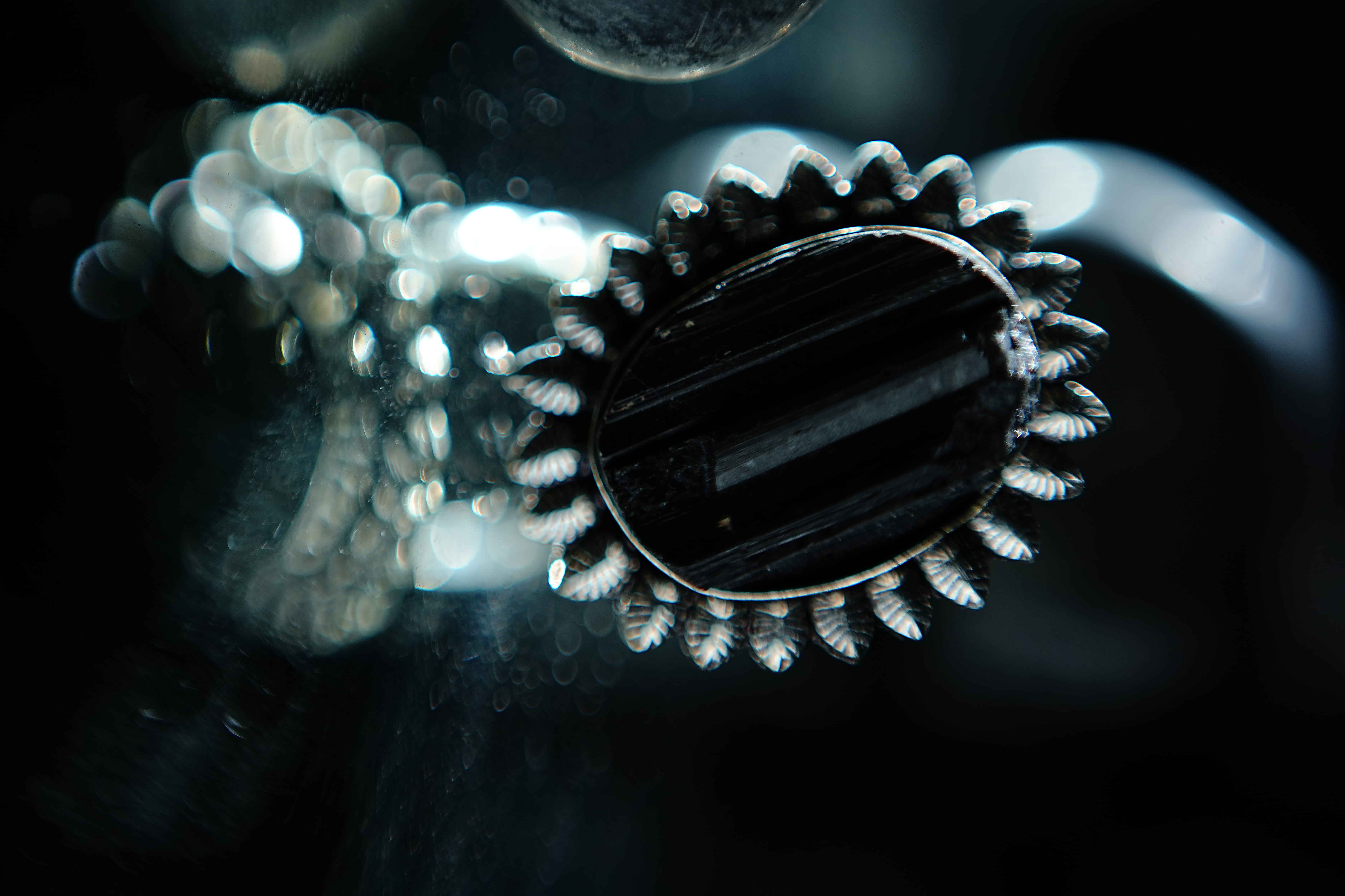 Raw Black Tourmaline Ring thumbnail 2